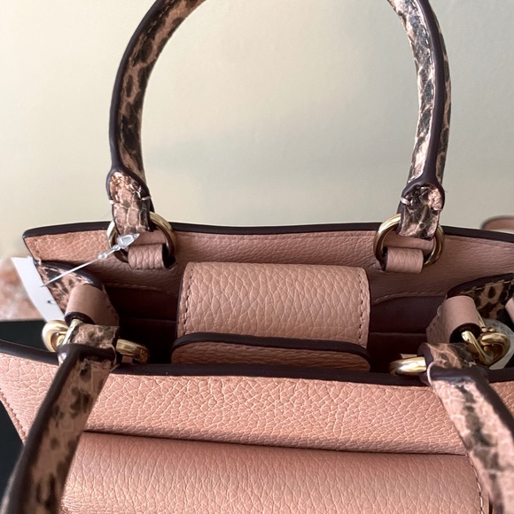 Coach Mini Pepper Satchel, Shell Pink w/ python - Picture 3 of 4